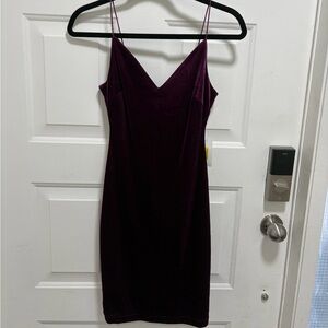 B Darlin Deep Purple Velvet Dress